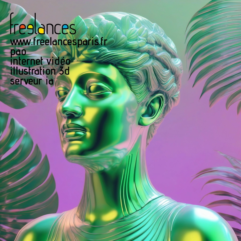 Pao mise en page internet vidéo illustration 3d serveur IA générative AI freelance paris studio de création magazines uavz16v0